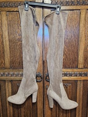 NWT Dolce Vita Taupe Suede Over-the-Knee Boots 8.5